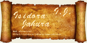 Isidora Jahura vizit kartica